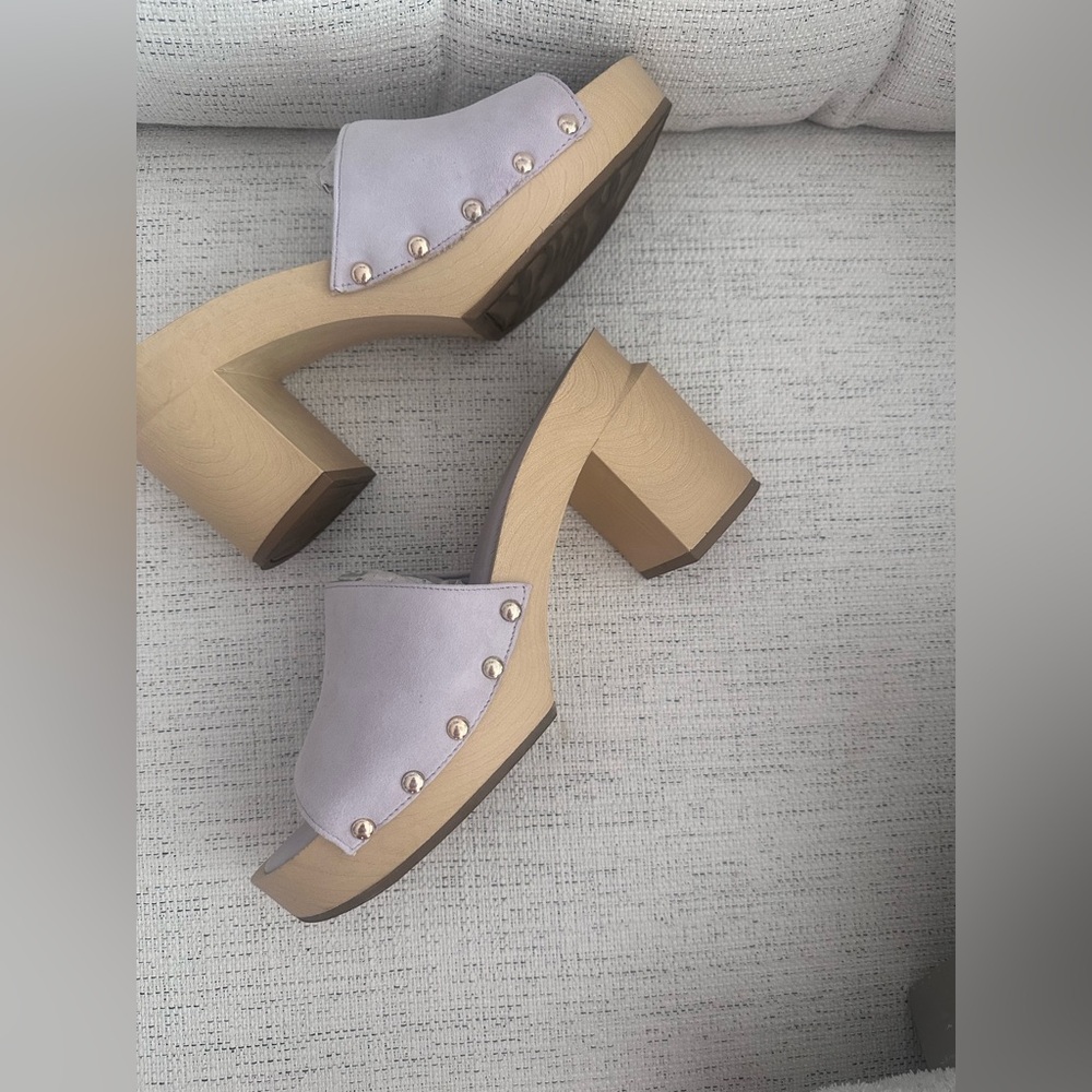 Woman's Franco Sarto Womens Capri 3 Clog Sandal in Soft Lilac size 8.5 - Picture 7 of 9